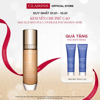  Kem Nền Clarins Skin Illusion Full Coverage Foundation 30ml 