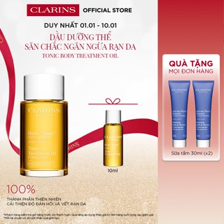  Dầu Dưỡng Thể Săn Chắc Ngăn Ngừa Rạn Da Clarins Tonic Body Treatment Oil 100Ml 