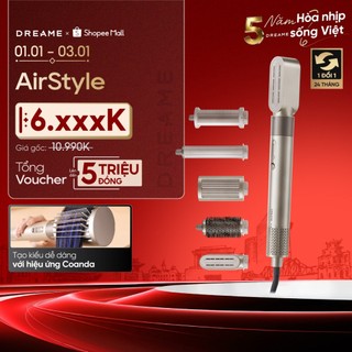  Dreame Hair AirStyle AMF17A Máy sấy tóc ion âm | Sấy và tạo kiểu 5-trong-1 | 3 chế độ nhiệt và 3 mức gió | BH 24 tháng 