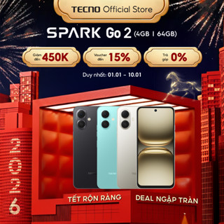  Điện thoại TECNO SPARK GO 2  4+4 GB 64GB | Màn hình 6.67" 120Hz | Pin 5000mAh | Loa kép 300% 
