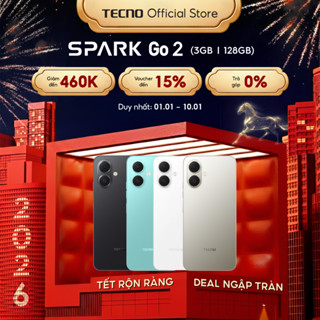  Điện thoại TECNO SPARK GO 2  3+3 GB 128GB | Màn hình 6.67" 120Hz | Pin 5000mAh | Loa kép 300% 