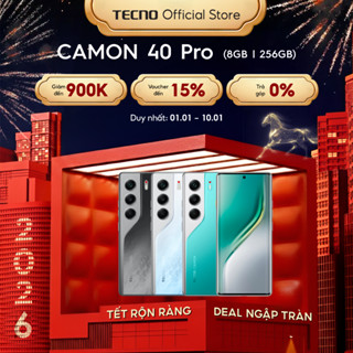  Điện thoại Tecno Camon  40 Pro 8Gb 256GB - Amoled 120Hz - 5200mAh - Helio G100 Ultimate 