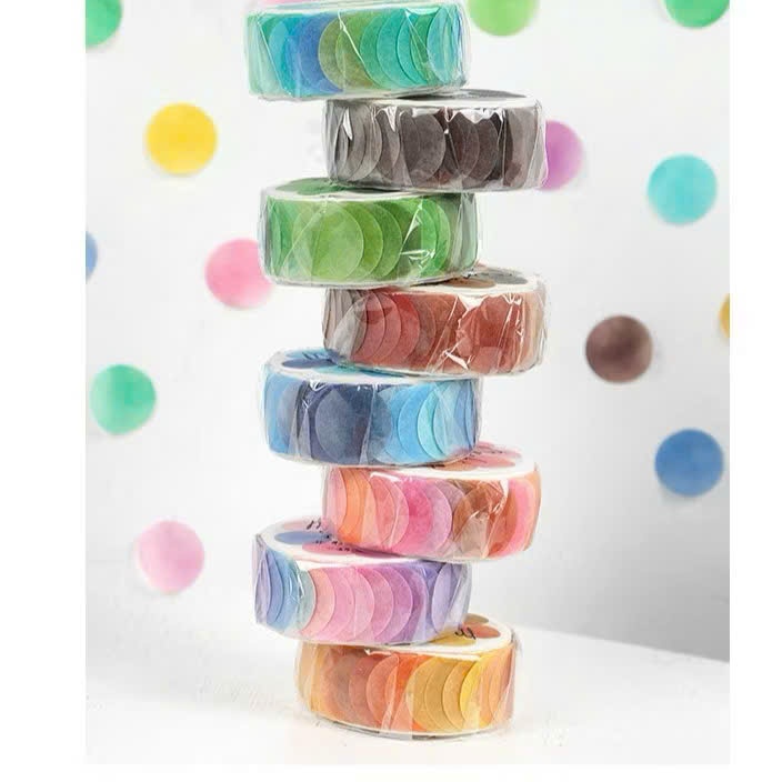 Cuộn Washi dán nhãn tròn