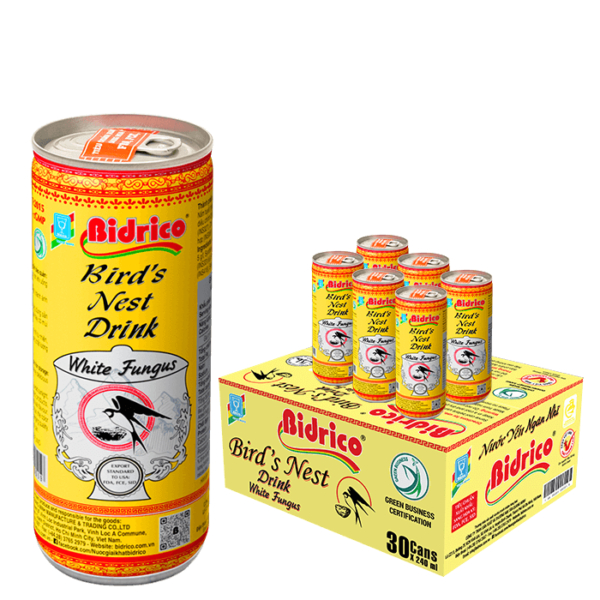 Nước yến ngân nhĩ Bidrico  ( Thùng 30 lon 240ml )