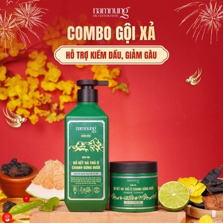  Bộ Đôi Dầu Gội Xả Kiềm Dầu Thảo Dược NAMNUNG Giảm Gàu Rụng Giảm Bết Tóc Giúp Tóc Chắc Khỏe 
