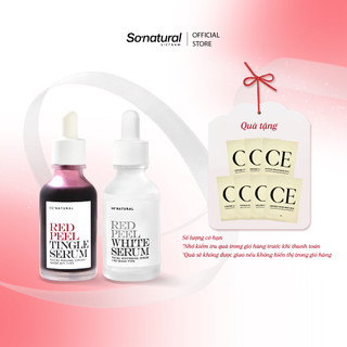   Combo 35ML  Serum Tinh Chất Peel White + Red Peel So Natural - Peel Da Lành Tính Đào Thải Tế Bào Chết Dưỡng Trắng & G 