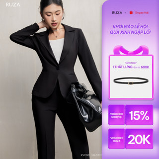  Áo vest nữ RUZA lụa lạnh dày dặn tay dài  văn phòng công sở KVC014 KVC015 
