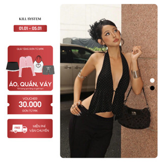  Áo yếm cột dây hở lưng tôn dáng đính đá JULIA - KILL SYSTEM 