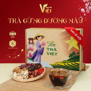  Trà Gừng Đường Nâu 6 Vị - Bổ khí huyết giữ ấm cơ thể - Tiệm Trà Việt - 30 gói 