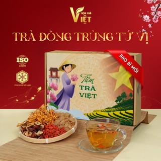  Trà Đông Trùng Tứ Vị - Phục hồi sinh lực da sáng mịn hồng hào - Tiệm Trà Việt - 40 gói 