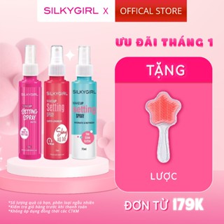  Xịt Giữ Lớp Trang Điểm Silkygirl Makeup Setting Spray Khoá Nền Giúp Giữ Lớp Makeup Lâu Trôi - Super Longwear 70ml 