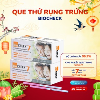  Que thử rụng trứng Biocheck Test hộp 7 que Chính Xác 100% - Cho ra kết quả sau 5 phút 