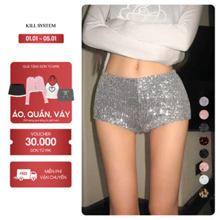  Quần short kim sa cạp thấp tôn dáng Kisses - Kill System 