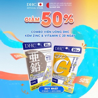  Combo Viên uống DHC Vitamin C & Kẽm hỗ trợ giảm thâm sáng da  20 ngày -TPBVSK DHC Vitamin C&Zinc 