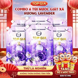  Nước giặt xả TOPGIA hương lavender dịu nhẹ an toàn tẩy sạch vết bẩn lưu hương 72H 
