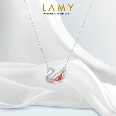 Dây chuyền thiên nga LAMY Crystal Swan Necklace Red 6042