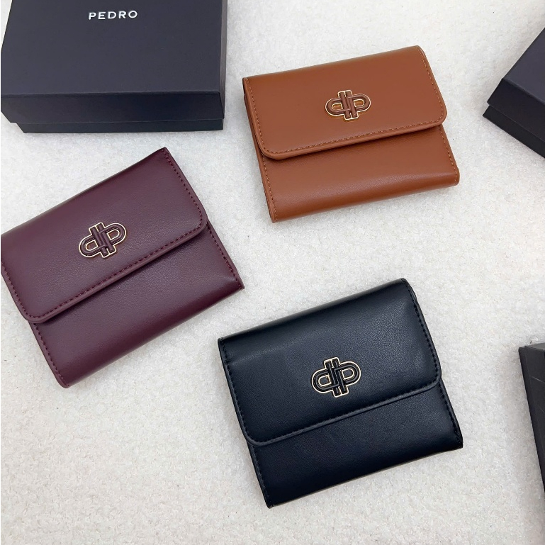 Ví nữ, Ví Ped.ro đựng tiền dáng gập size 11 FULL BOX chất da dày dặn mẫu mới thanh lịch Pe100#