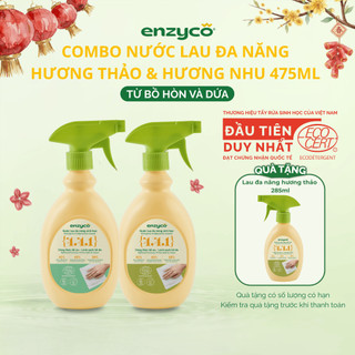  Nước Lau Đa Năng Sinh Học ENZYCO 475ml Từ Bồ Hòn Và Dứa Đạt Chứng Nhận ECODETERGENT-ECOCERT Nước Lau Bếp Bồ Hòn,Lau Kính 