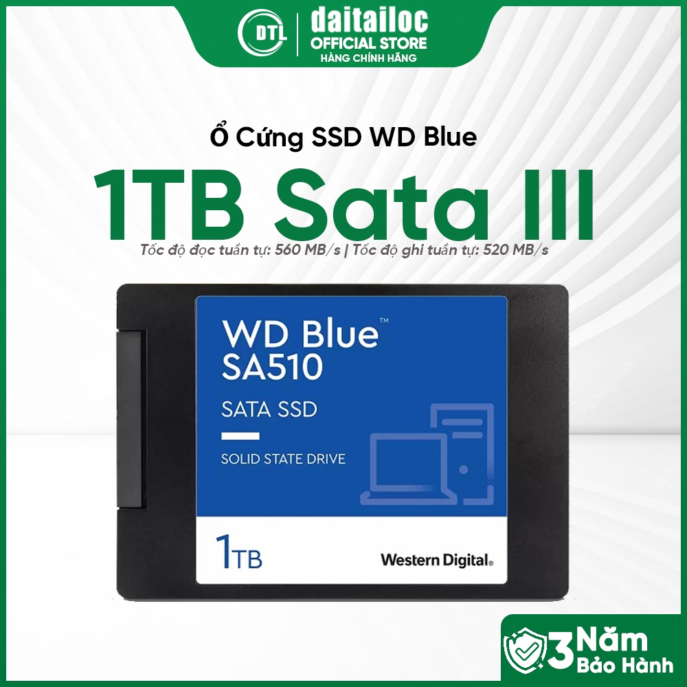 Ổ cứng SSD WD Blue 1TB Sata III 2.5 | Chính Hãng | Bảo Hành 36 Tháng