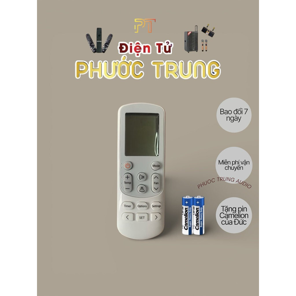 Điều khiển điều hoà SAM SUNG - Remote máy lạnh SAM SUNG đa năng sử dụng được tất cả mẫu SAM SUNG trê