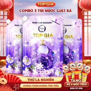   COMBO 6L  Nước Giặt Xả TOPGIA Hương Lavender Dịu Nhẹ An Toàn Cho Da Lưu Hương 72H 