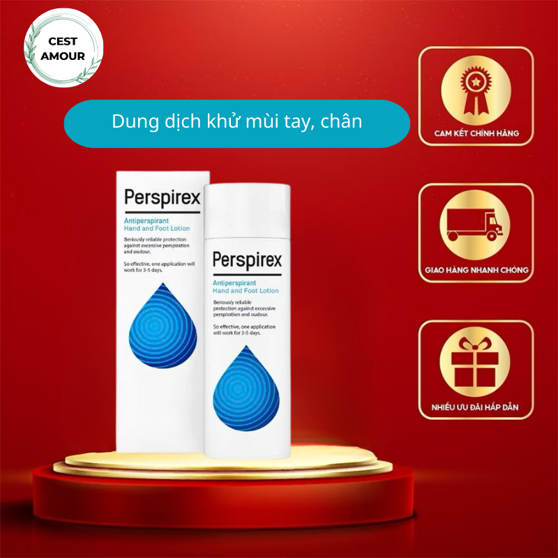 Dung Dịch Khử Mùi & Ngăn Mồ Hôi Tay Chân Perspirex Lotion Antiperspirant Hand and Foot 100ml