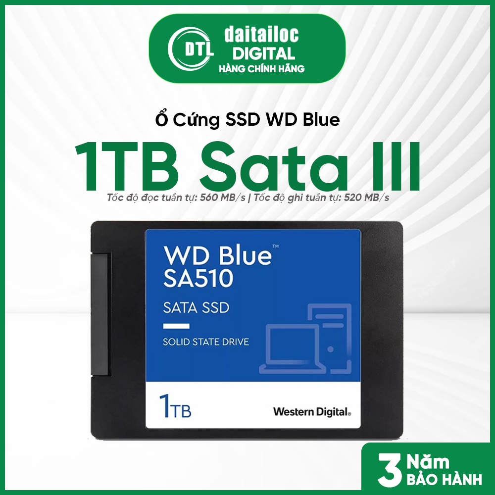 Ổ cứng SSD WD Blue 1TB Sata III 2.5 | Chính Hãng | Bảo Hành 36 Tháng