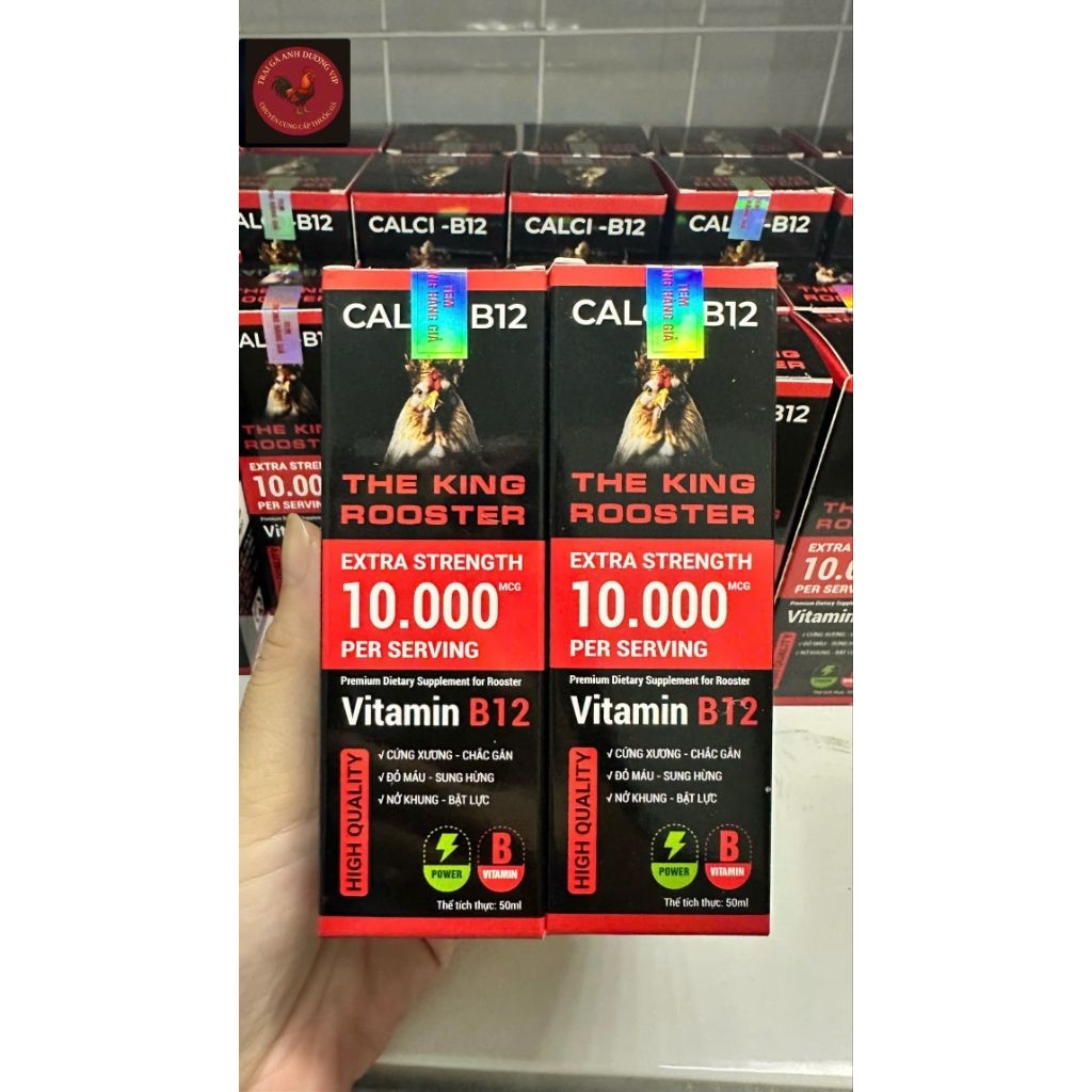 Theking vitamin B12-10.000mcg nuôi gà chế độ tăng bo, nở khung, hừng gà , tăng nước máu .