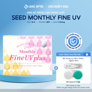  Kính Áp Tròng Seed Dùng 1 Tháng Monthly Fine UV Không Màu – Lens Trong Suốt Có Độ Cận - Lens Optic 