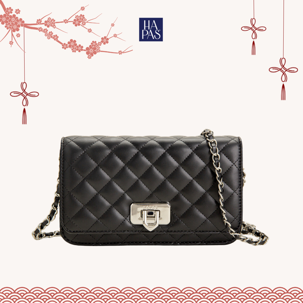  Túi Xách Nữ Đeo Chéo Ô Trám Nắp Gập HAPAS - TDC20138 
