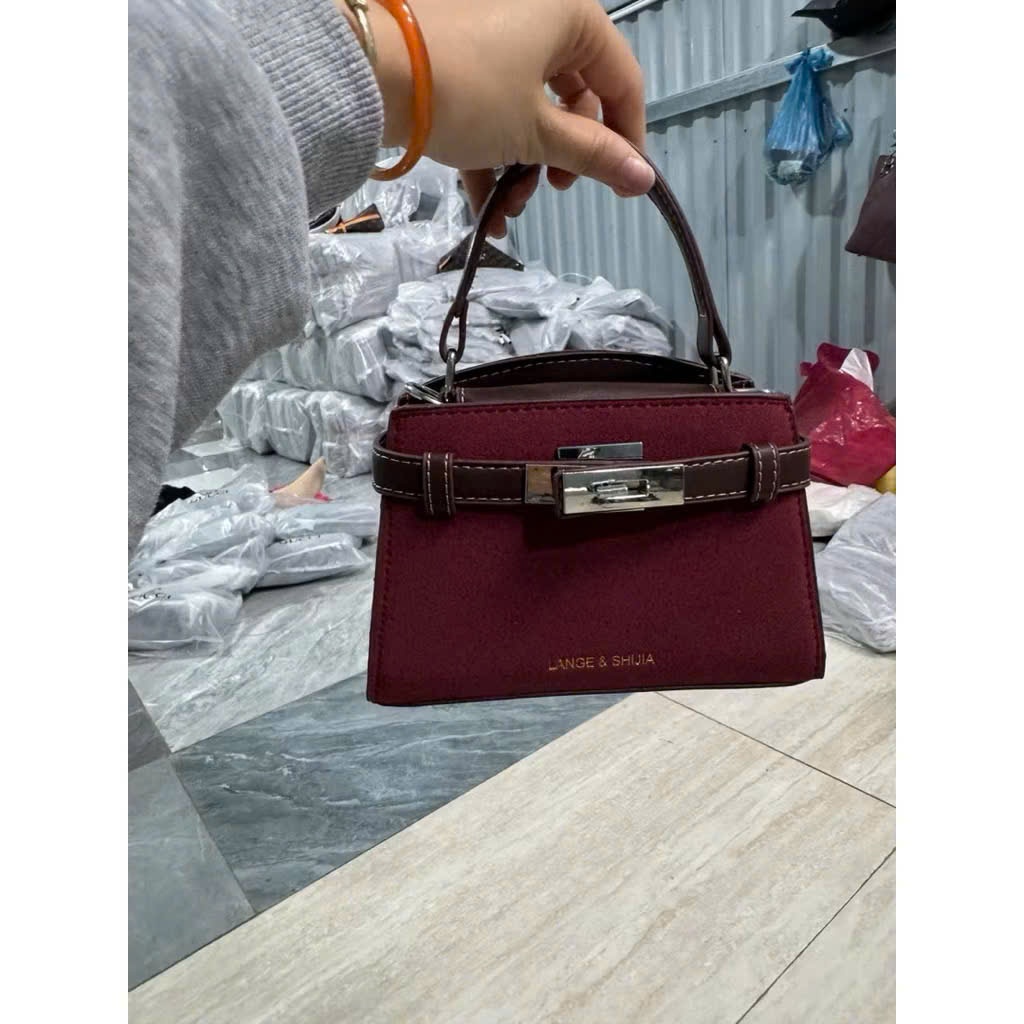 Túi xách nữ, túi đeo vai phong cách vintage Hàn Quốc kèm khăn badanna, form hộp, phối đồ sang Đăng Túi DK456 | BigBuy360 - bigbuy360.vn