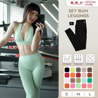 Quần Tập GYM SEY Bum Legging, Quần Tập Thể Thao, Legging Cao Cấp, Mềm Mịn, Tặng Băng Đô Tay