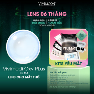  Lens cận trong suốt VIVIMOON cho mắt thở 6 tháng Vivimedi Oxy Plus  Giá 01 đôi  