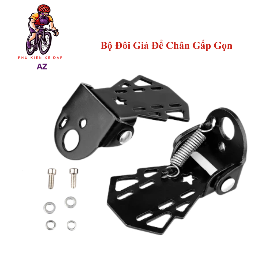 Bộ Đôi Giá Để Chân Xe Đạp Gấp Gọn Siêu Bền Đẹp Chịu Tải Cao