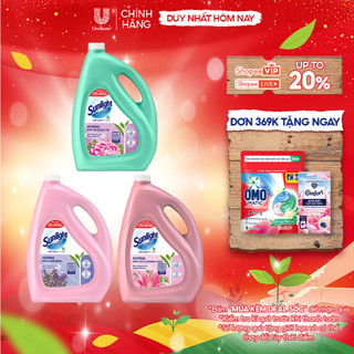  Nước Lau Sàn Sunlight Tinh Dầu Thảo Mộc Sạch Bóng | Chai 3,6 KG | Hoa Hạ - Bạc Hà | Lily - Bạch Trà | Hoa Lavender 