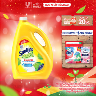  Nước Rửa Chén Bát Sunlight Chanh 100 Sạch Nhanh Xả Bọt Nhanh Rửa Sạch Dầu Mỡ 3.6kg 