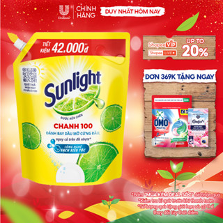  Nước Rửa Chén Bát Sunlight Chanh 100 | Sạch Dầu Mỡ Đồ Nhựa | Túi 3.5KG 3.1Kg 