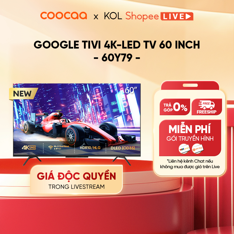 [Livestream] Google Tivi coocaa 4K-LED 60 Inch - Model 60Y79 | Smart TV | HDR10+