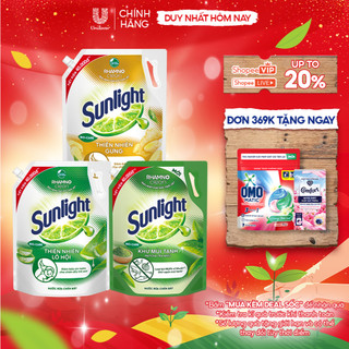  Nước rửa chén Sunlight Bio-care với thành phần từ 100% tự nhiên Túi 3.3kg 
