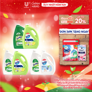  Combo Nước rửa chén + Nước lau sàn Sunlight can 3,6kg 
