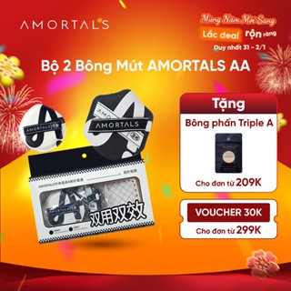  Bông Mút Trang Điểm Amortals Double A - Bề Mặt Dày Đàn Hồi Tốt Cho Lớp Nền Trong Suốt Dùng Cả Khô & Ướt 