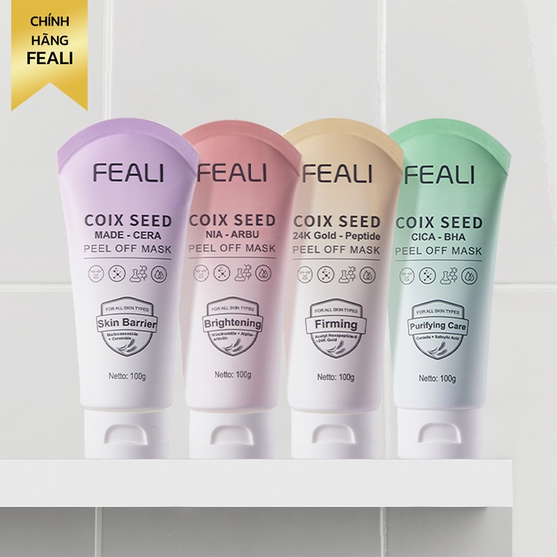 (Khuyến mãi có thời hạn)FEALI Peel Off Mask | 4 công thức bán chạy Làm sạch sâu tẩy tế bào chết cấp 