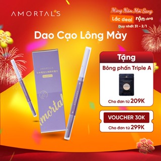   LIVE  Dao cạo lông mày hai đầu Amortals dao tỉa lông mày tiện lợi không gỉ an toàn cho da Mỹ Phẩm 
