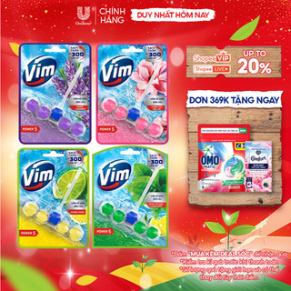  Viên Treo Vệ Sinh Bồn Cầu Vim Power 5 | Sạch Thơm Đến 300 Lần Xả  50- 55g viên  