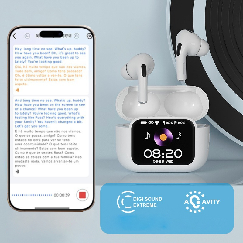 Tai nghe phiên dịch, tai nghe bluetooth A12 PRO ULTRA ( phiên bản mới) dịch 134 ngôn ngữ, 29 chức nă