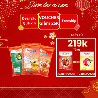  Trà Hoà Tan Savo  Túi 800G   Vị Đào Vị Bí Đao Vị Xoài Vị Cam Vị Ổi Hồng Vị Vải Vị Chanh Vị Dâu  