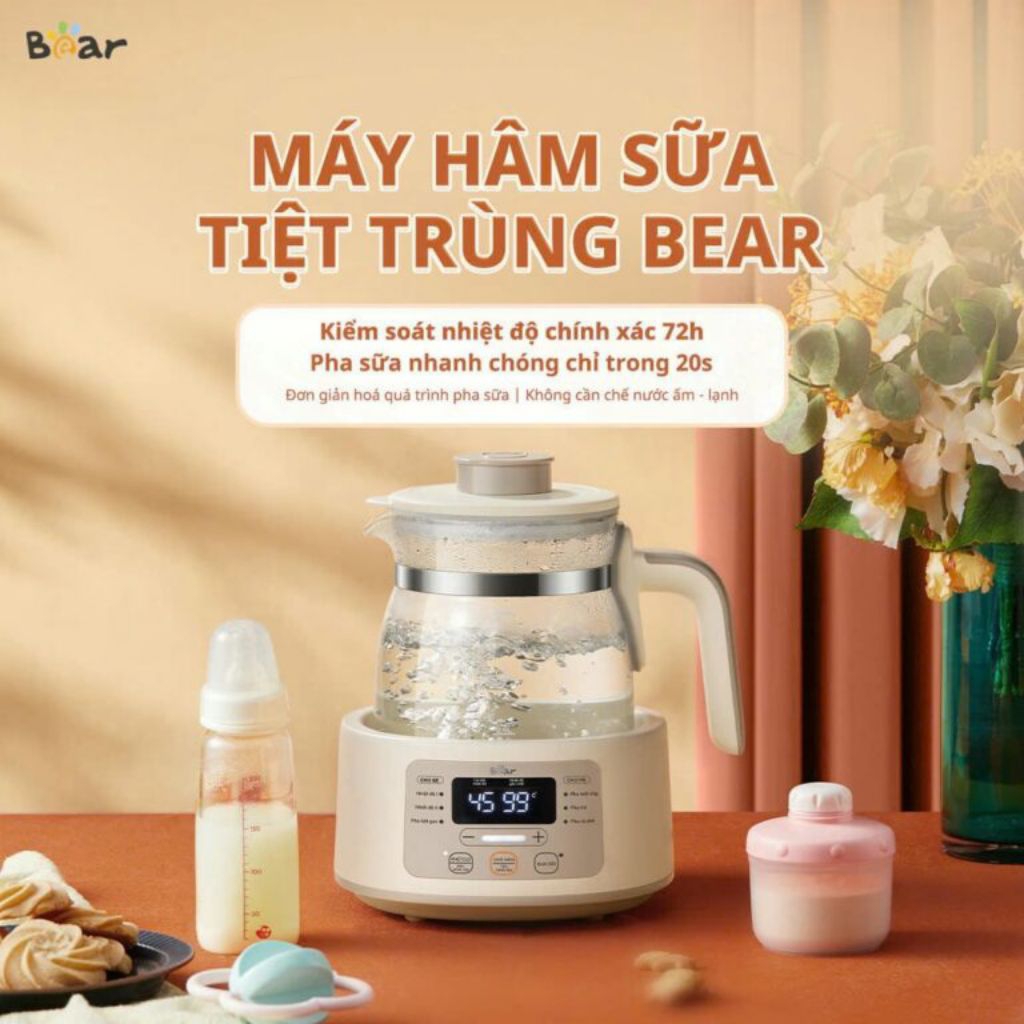 Máy đun nước hâm sữa Bear WW-4H12L (Bản Quốc Tế)- Bear Gia Dụng