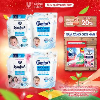  Combo Nước giặt Comfort đa năng dịu nhẹ và Nước xả vải Comfort Dịu nhẹ 3.1kg+3.6L 