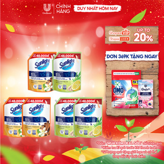  Combo 2 Nước Lau Sàn Sunlight BIOSHIELD Ngăn côn trùng hiệu quả | Túi 3,4KG | Chanh Yuzu & Sả | Quế & Cam Bergamot 