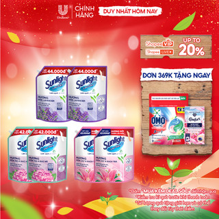  COMBO 2 Nước Lau Sàn Sunlight Tinh Dầu Thảo Mộc Sạch Bóng | Túi 3,6 KG |Hoa Hạ - Bạc Hà |Lily - Bạch Trà |Hoa Lavender 